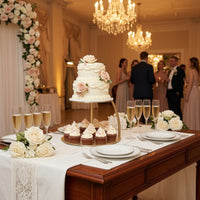 Gold Cake Stand with C-Shaped Support Metal Cake Display Stand Reusable Versatile for Wedding Planners, Parties