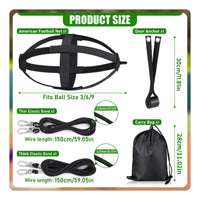 Football Rebounder Long-Lasting Football Coach with Elastic Cords Sturdy Reinforced for Quarterbacks, Passing Exercises