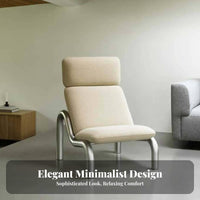 Minimalist & look circular Frame Armchair High rearrest Lounge Chair Designer Inspired Indoor Seating Modern visual appeal for Interior Designers, Design aficionados, Living Room, Showroom, Apartment, Bedroom