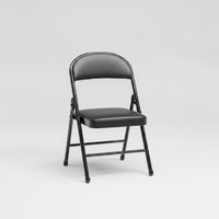 Folding Chair Upholstered Chair with Padded Seat Armless Furniture for Students, Dorm Room