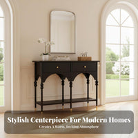 French & design 2-Tier sideboard Table Vintage Design 2-Tier Entryway Shelf Elegant Look Hallway Cabinet Slim silhouette for Interior Decorators, Apartment Dwellers, homeowners, Foyer, Living Room, Bedroom, Behind Couch