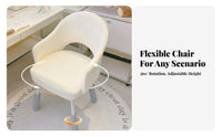 Adjustable Height Armless Vanity Chair 360-Degree rotate Home Seating mediumsupport Support Office Furniture Padded padding for Women, Students, Young Adults, Dormitory, Study Room, Bedroom