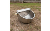 Water Bowl with Buoyant-Ball Valve Heavy-Duty Livestock Water Bowl Animal Drinker Continuous Waterer Fresh for Cattle, Farm
