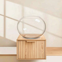 Glass Bowl with Thickened Body Versatile Spherical Fishes Bowl Easy to Clean Glassware for Simplicity Lovers, Tabletop, Desk