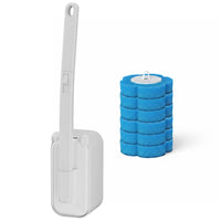 Disposable Toilet Brush with Replaceable Heads Ergonomic for Bathroom