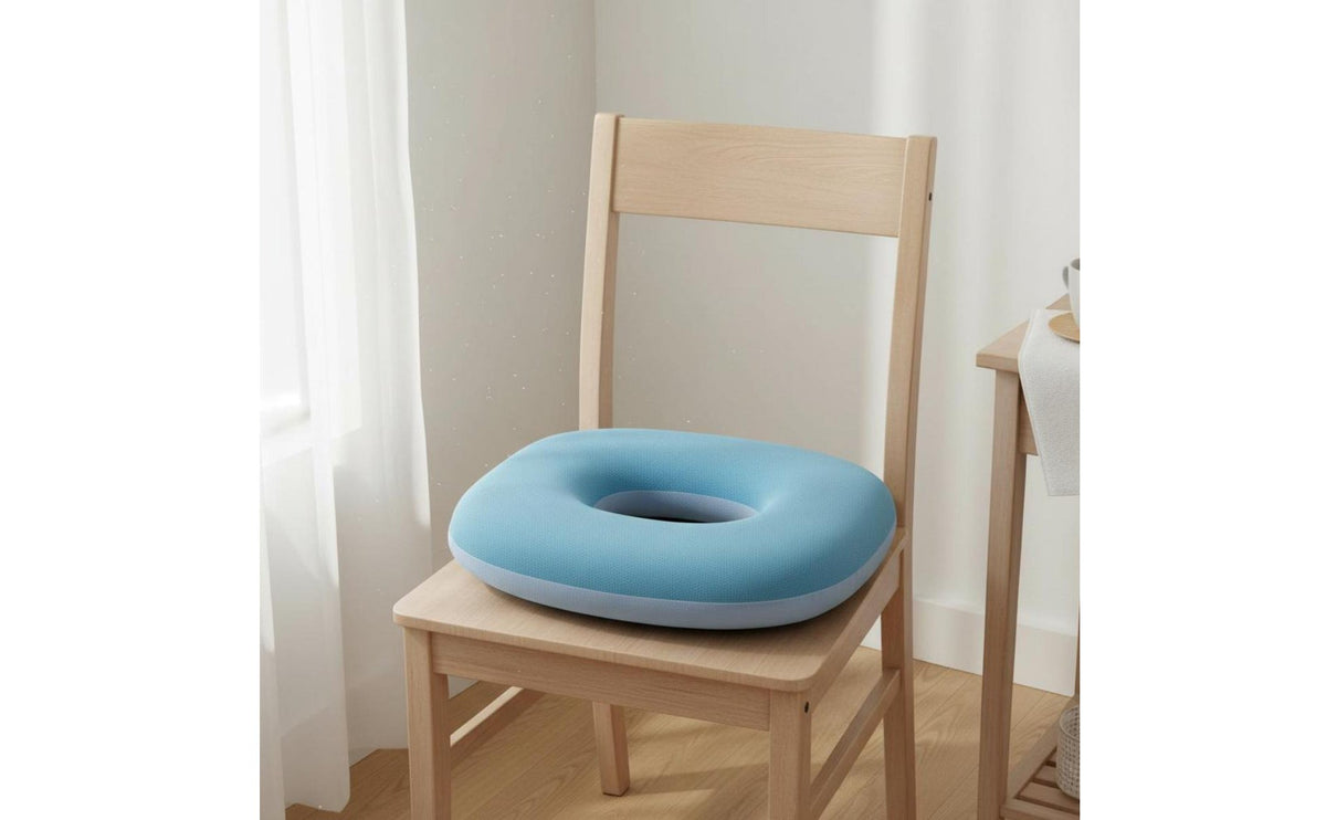 Pressure Relief Seat Cushion Ergonomic Design Donut Cushion Washable Cover Coccyx Support Pillow for Bedridden Patients, Home Care, Hospital Bed