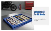 Bike Tool Set, Inner Tube Patch Kit, Trail Bike, Motorcycle, E-Bike, Glue, Abrasive Tool, Lever, Random Assortment
