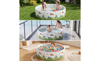 Easy to Store Children's Pool with Drain Hose Portable Foldable Pool Compact Non-Slip for Toddlers, Garden