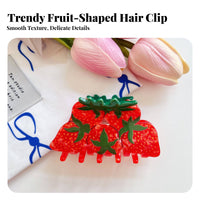 Fruit Design Grip Hair Grip Korean Design Fruit Design Hair Grip Ponytail Holder Hair Grip Summer Atmosphere Cute for Women