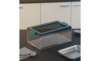 High-Density Mesh Lid Stackable Amphibian Enclosure Escape-Proof Clear Plastic Breeding Container for Arachnid Enthusiasts