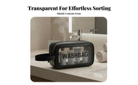 Transparent Makeup Bag Large Capacity Transparent Cosmetic Organizer Easy to Clean Waterproof Wash Bag for Jet-Setters, Students, Washroom, Gym