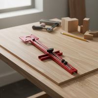 Printed Measurement Scale Router Circle Cutting Jig Metal Router Circle Milling Guide Red Milling Machine Guide Ruler Adjustable Knobs