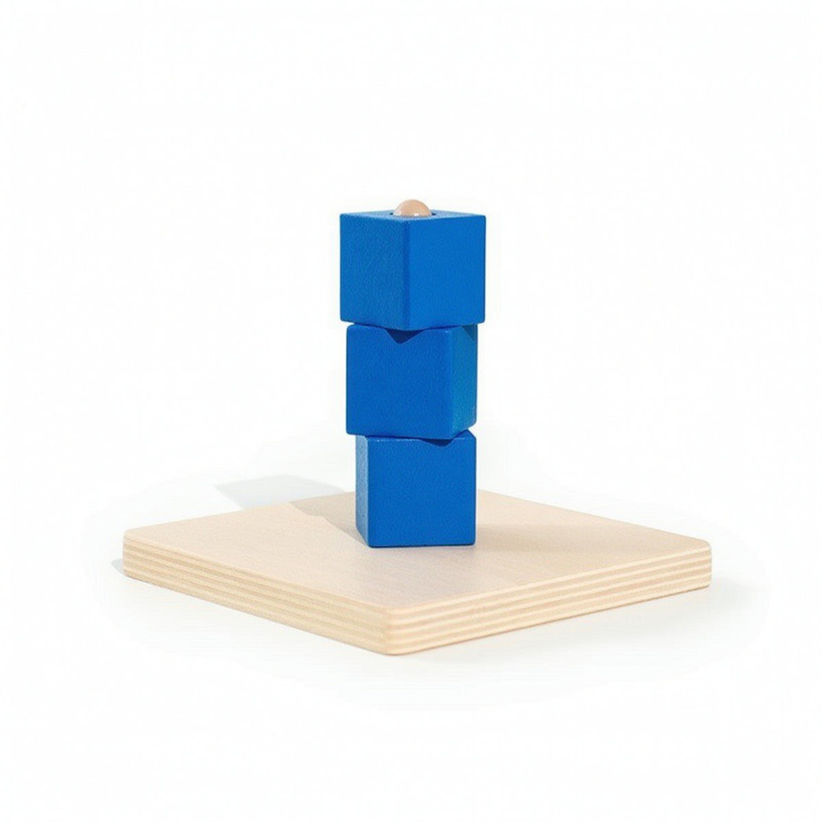 Child-Centered Peg Block Toy Stacking Shape Matching Toy Cognitive Wooden Base Board with Blocks Early Learning for Toddlers