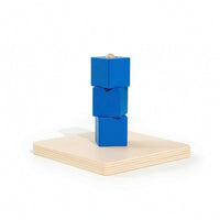 Child-Centered Peg Block Toy Stacking Shape Matching Toy Cognitive Wooden Base Board with Blocks Early Learning for Toddlers