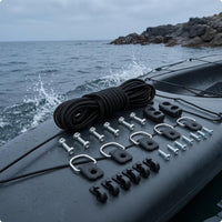 Stainless Steel Kayak Elastic Cord Kit Hook and Loop Set Elastic Cord Hardware Kit Mounting Parts Outdoor Gear High Elasticity