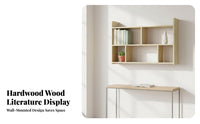 Minimalist Aesthetic Wall-Mounted Cubby Shelf Multi-Layer Design Bookcase Space-Saving Bookshelf Strong Load-Bearing for Apartment Dwellers, Book Collectors, Study Room, Home Office, Small Areas, Bedroom