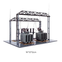 HO Scale Railway Substation Kit Molded Substation Kit Easy to Use Model with Transformer Illustrated Instructions for Dioramas