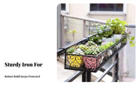 Space-Saving over-the Pot Holder Easy to Hang Balcony Planter Box Anti-Rust Finish ing Rack Sturdy Construction for Apartment Dwellers, Plant Lovers, homeowners, Patio, Porch, Fence