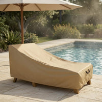 Patio Chaise Lounge Cover Sloped Top Chaise Lounge Cover Woven Textile