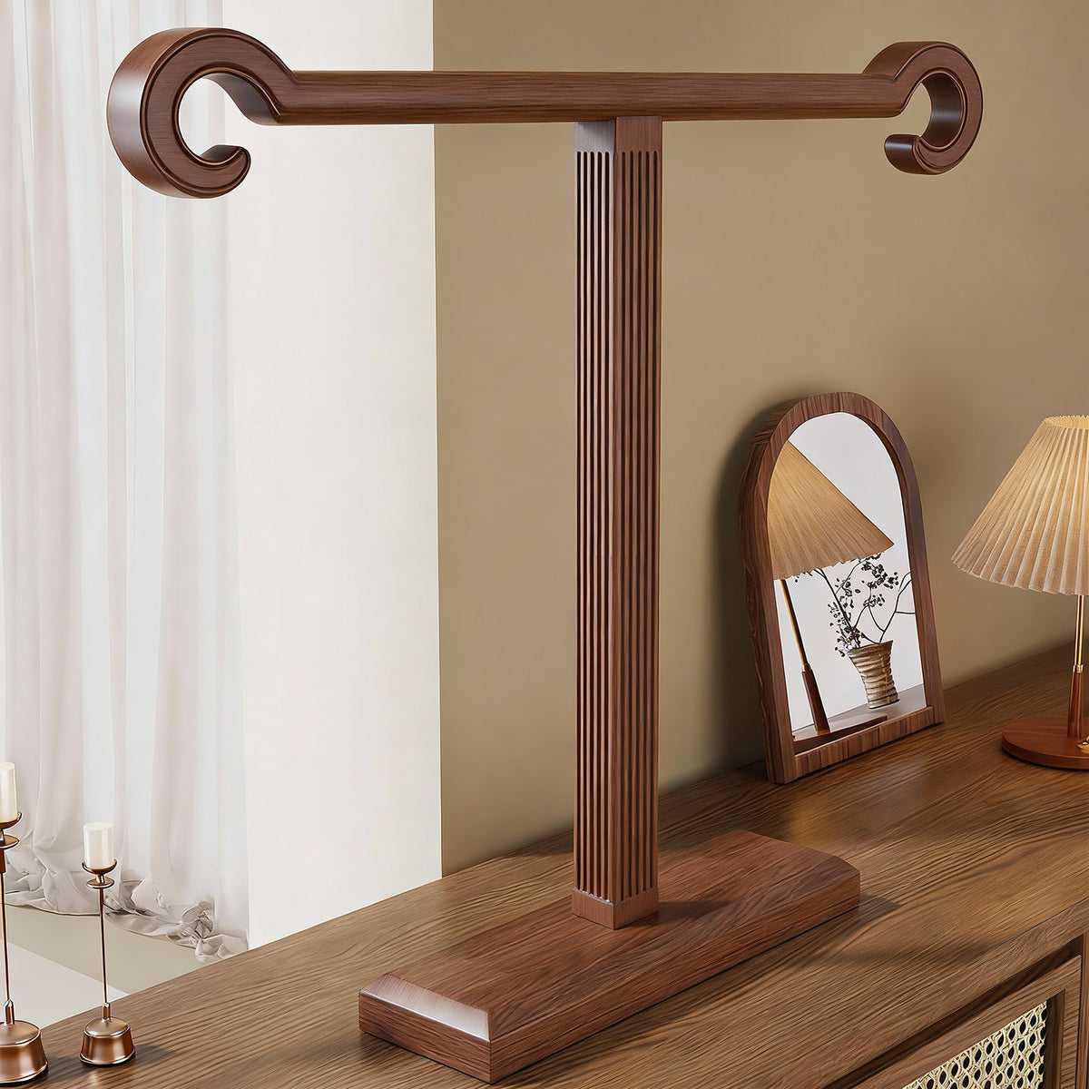 Solid Wood Jewelry Organizer Display Rack