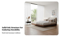Solid Wood Levitating Bed Space-Saving Levitating Bed Frame Sturdy Construction Mattress Support for Simplicity Lovers, Couples, Guesthouse