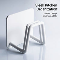 Bathroom sink and kitchen wall-mounted sponge holder with suction, 201 stainless steel draining racks for