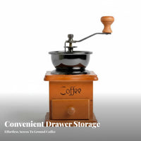 No Electricity Required Wheel Coffee Grinder Adjustable Coarseness Manual Coffee Grinder Ceramic Burr for Home Baristas