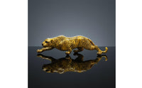 Leopard Figurine Decorative Leopard Statue Panther Statue Elegant Cheetah Sculpture Eye-Catching for Home Decorators