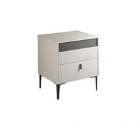Modern Design Bedside Nightstand with Drawers Space-Saving Nightstand with Drawer and Shelf Rounded Corners Bedroom Furniture genuine wood Legs for Apartment Dwellers, Homeowners, Students, Office