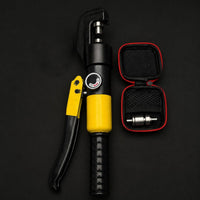Ribbed Handle Hydraulic Cue Tip Press Zippered Case Cue Tip Press Tool Compact Sports Equipment Dial Indicator