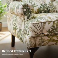 side-panel armchair Chair Highrear Design Upholstered side-panel armchair Traditional rustic American Country look Single Sofa for Residents, Adults, Living Room, Bedroom, Balcony