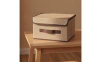 Foldable Storage Box with Lid Collapsible Storage Box with Lid Container Compact for Shelf, Bedroom
