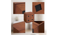 Storage Cabinet with Compartments Solid Wood Modular Cabinet Oak Square Storage Organizer for Living Room, Bedroom, Reading Corner