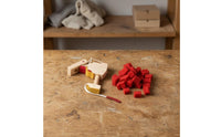 Dense Soft Fuzzy Felt Cube Matte Red Felt Cube Thick