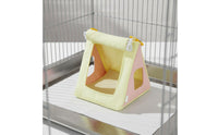 All-Season Textile Bird Hideaway Roll-up Door Hanging Bird Tent Easy to Clean Soft Parrot Perch for Parrots, Small Birds
