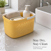 Portable Shower Caddy Basket with Drainage for Dorms and Bathrooms