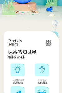 奥尔夫打击乐器海洋鼓专业木制海浪鼓仿声乐器早教儿童玩具手拍鼓