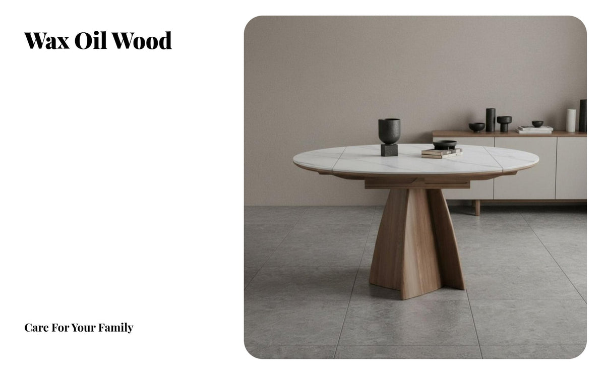 Expandable Square-to-Round Extendable Table Minimalist design Extendable Table with Chairs Space-Saving Dining Room Set Sintered Stone Top for Apartment Dwellers, Families, Homeowners, Small Spaces, Home