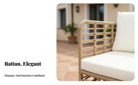 4-Piece Woven Seating Group Waterproof Outdoor Furniture Weather Resistant Patio Furnishing for Garden aficionados, Families, Backyard, Deck, waterside
