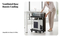 PC unit Stand Wheeled Design Mobile Computer unit trolley secureable Casters