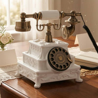 Audio Guestbook Phone Ornate Audio Guest Book Phone Retro Message Telephone Coiled Cord Voicemail Guest Book for Parties, Events
