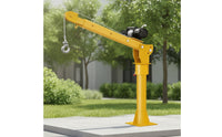 Pivoting Electric Crane with Winch Adjustable Arm Crane with Hook Heavy-Duty Hoist Compact for Mechanics, Builders, Workshop, Garage, Truck Bed