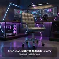 Highspine Support Ergonomic Computer Chair Padded Comfort Upholstered Caster Chair Reclining Function pivot Armchair Plush Upholstery for Poker enthusiasts, Office Workers, Home Users, Study Room, Gaming Setup, Workplace