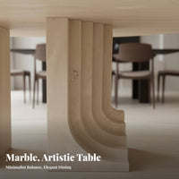 Oval Marble Dining Table European Design Minimalist Marble Surface Table Luxurious and Grand Household Furniture for Homeowners, Families, Villa