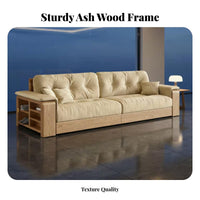 3-Seater billowy Sofa Modern Design 3-Seater Deep-Seat Foam Couch Small Space suitable Lounge Seating for Apartment Dwellers, Families, Bedroom, Office