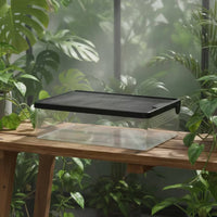 Slim Reptile Feeding Box with Mesh Lid Compact Reptile Enclosure with Sliding Lid Breathable Breeding Box with Swivel Latch Stackable for Beginners