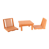 3 Pieces Dollhouse Furniture with Table and Chairs Compact Dollhouse Table and Chair Set Unique for Hobbyists, Collectors
