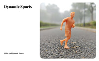 Running Person Miniature High Intricate 1:64 Scale Figure Jogger Figurine Realistic Design Tiny People Figurines DIY