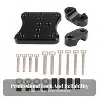 Black Motorcycle Navigation Mount Metal 12 Mm Handlebar Mount Machined Motorcycle Bracket Threaded Holes