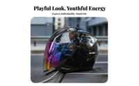 Electric Bike Helmet Impact Resistant Double Visor Half Helmet Shell Secure Headwear for Transport Cyclist S, Adults, All Seasons, City Riding